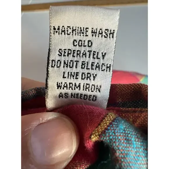 Chico's Women's 1 medium Button Down Long Sleeve Plaid 100% Linen Shirt - Picture 8 of 9